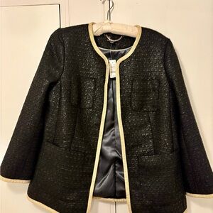 J. Crew Black Blazer with Gold Trim